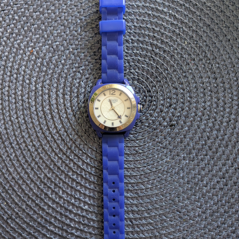 Coach Blue and Silver Women's Watch